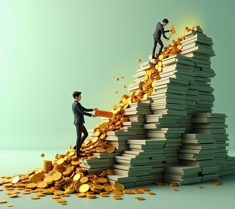 Calculator showing debt avalanche calculation with highest interest rates highlighted