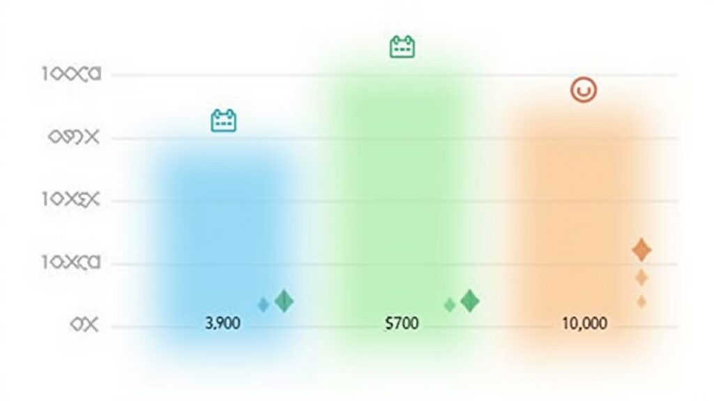 Comparison chart showing loan terms, rates, and fees