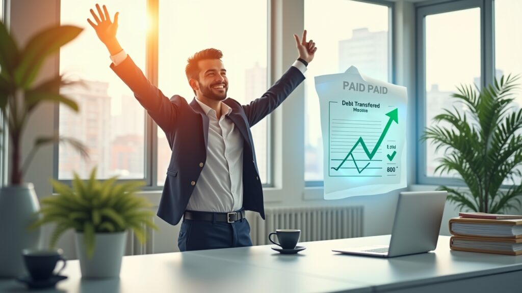 Successfully transferred debt with maintained good credit