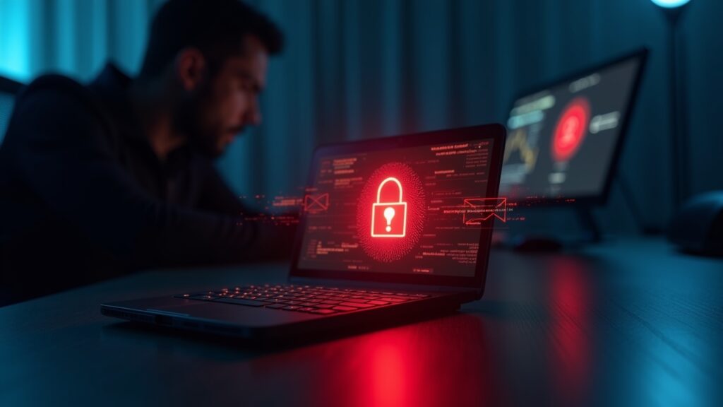 Alert notification protecting user from identity theft