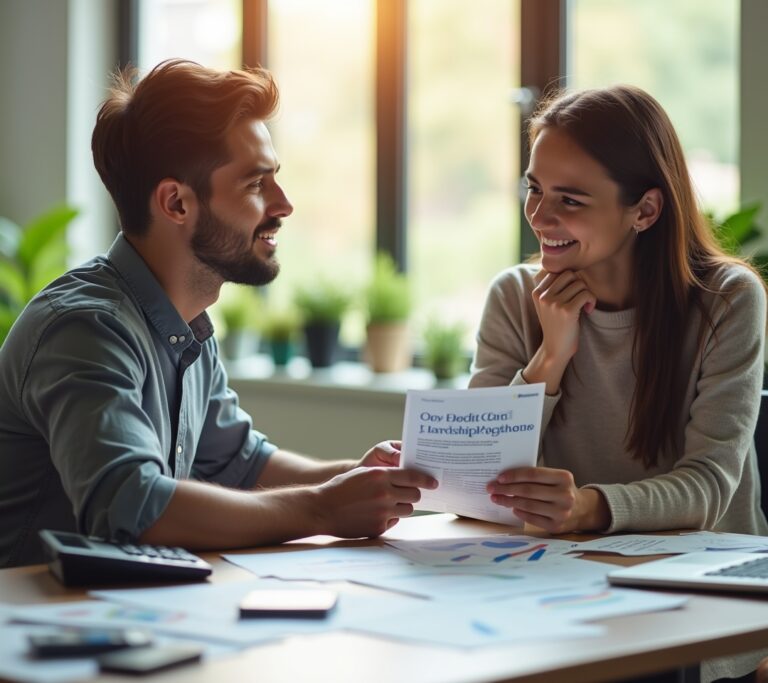 Person calling credit card company about hardship program